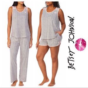BETSEY JOHNSON Ladies 3 Piece Lounge / Pajama Set: Sizes S, M, L